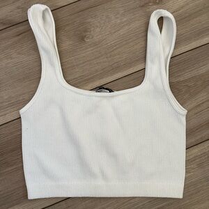 Zara White Seamless Top